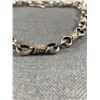 Image 2 : Vintage Heavy Sterling Silver Anklet/Bracelet Adjustable 9.5", 16.8 Gr Signed Marked & Tested