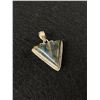 Image 1 : Vintage Sterling Silver .925 Blue Labradorite Statement Pendant 11.4 Grams .25" Thick, 1  5/8" X 1  