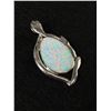 Image 2 : 925 Sterling Silver Vintage Huge Doublet Opal Pendant 8.5 Grams 2  1/8" X 1  1/8" (Opal is 21mm X 28