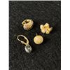 Image 1 : 14K 5.3 Grams Yellow Gold 4 Single Earrings All Of The Earrings Are 14K NOT Just The Post -All Marke