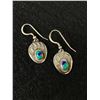 Image 2 : 3 Pairs Of Vintage Sterling Silver .925 Earrings Abalone, MOP,  Navajo Native American Bear Paws Are