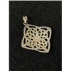 Image 2 : Vintage Sterling Silver Celtic Trinity Knot Pendant 925 - 7 Grams 1  3/4" X 1  1/4" - Marked & Teste