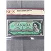 Image 2 : 1967 Bank of Canada Graded 1 Dollar Bank Note