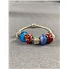 Image 2 : 925 Sterling Silver Pandora Style Bracelet. Beautiful Condition