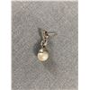 Image 2 : Pair of 925 Sterling Silver with Genuine Pearl Dangle Earrings