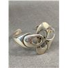 Image 1 : 925 Sterling Silver Mexico Cuff Bangle. Solid 22.4 gr Beautiful Condition