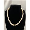 Image 1 : Genuine White Pearls Knotted Between Each Necklace 16" L Original Clasp