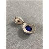 Image 2 : 925 Sterling Silver with Amber and Lapis Lazuli Stones Pendant. Tested, Designer Mark