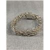 Image 1 : Vintage Sterling Silver Bracelet for Charms 7.5" in Good Conditiion with Safety Clasp