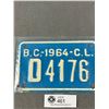 Image 2 : New 1964 BC Commercial License License Plate Great Colours