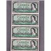 Image 1 : 5 1954 Candian Bank Notes, In Sequence