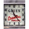 Image 2 : Vintage 1940s Gruen Jewlers Light Up Wall Clock in Working Order, Art Deco Face