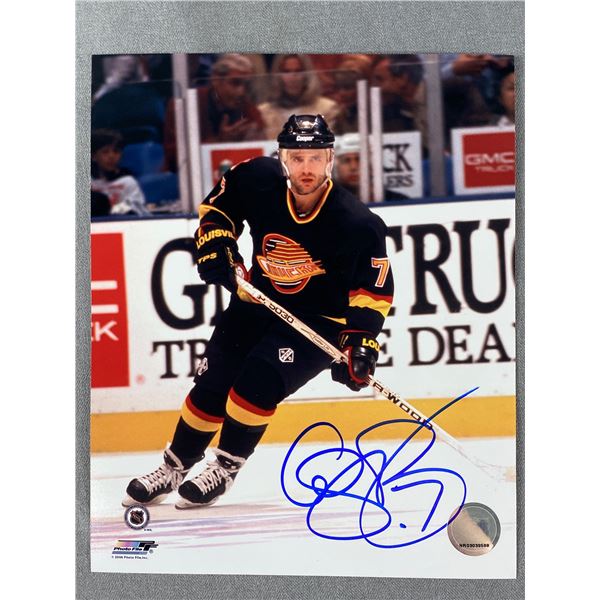 Vancouver Canucks Cliff Ronning Autographed Photo on NHL Hologram