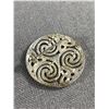 Image 2 : Vintage Celtic Silver Brooch, Marked SOLOOR, Good Condition, 1 1/4" Diam