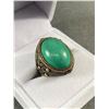 Image 1 : Great Vintage Silver w/ Turquoise & Enamel Ring, May Be Oriental. Size 7. Adjustible