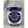 Image 1 : Vintage 5 Lb "Swift's Silverleaf" Brand Pure Lard Tin Can. No Lid