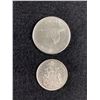 Image 1 : 1 - Silver Canadian Dollar   & 1 Silver Canadian 50 Cent Coin