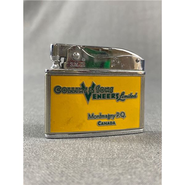 Vintage Lighter Collins & Sons Veeners Ltd. Montmagny P.Q. Canada