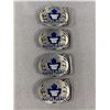 Image 1 : Lot Of 4 Pewter Toronto Maple Leafs Belt Buckles