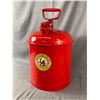 Image 1 : Repainted Metal Gas Can w/ Musgo Gaso Line Sticker. Approx.. 15"H