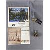 Image 1 : Vintage Lot - Acu-Gage Tire Gage, Gates Stat Test & 1987 Surrey Credit Union Wall Calendar