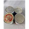 Image 2 : 4  Full 1 Litre Oil Cans - Gulf XHD, Quaker State, Gulflube & Gulfpride