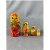 Image 2 : 2 Wooden Hand Painted Nesting Dolls. Approx. 4 1/4" H