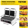 Image 6 : NEW 110V COMMERCIAL DOUBLE PANINI PRESS GRILL