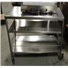 Image 1 : STAINLESS STEEL 3-TIER UTILITY CART