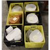 Image 1 : 6 CRATES INCLUDING PLATES/ BOWLS/ SERVERS & MORE