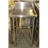 Image 1 : STAINLESS STEEL WORKTABLE W/ BACKSPLASH