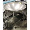 Image 1 : LARGE ST STEEL 30" WIDE ROLLING FLOOR MIXING BOWL