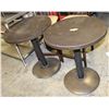 2 WOODEN TOP PUB DINING TABLE