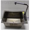 Image 1 : STAINLESS STEEL SINK W/ FAUCET 21"X 12"X 12"