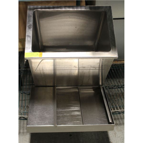 STAINLESS STEEL DEEP WELL ICE TUB W/ DRAIN