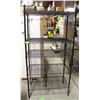 Image 1 : 5-TIER BLACK WIRE RACK ON CASTERS 36" X 18" X 72"