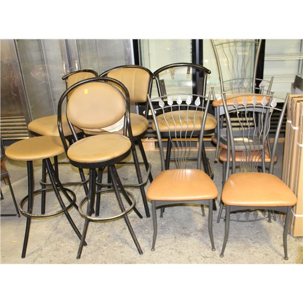 LOT OF ASSORTED CHAIRS & BAR STOOLS