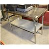 Image 1 : STAINLESS STEEL PREP TABLE 4FT X 2FT