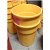 LOT OF 2 NEW YELLOW MARINO GLADIATOR 44 GAL TRASH