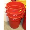 LOT OF 3 NEW RED MARINO GLADIATOR 32 GAL TRASH CAN