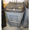 RUBBERMAID BRUTE 65 GAL TRASH BINS 22"X 30"X 40"