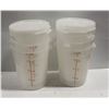 Image 1 : LOT OF 6 - 8QT PLASTIC DRY INGREDIENT BINS W/ LIDS