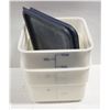 Image 1 : LOT OF 2 CAMBRO 12QT DRY INGREDIENT BINS W/ LIDS