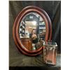 Image 1 : Round Mirror 36x29", Small Garbage Can (no insert for can)