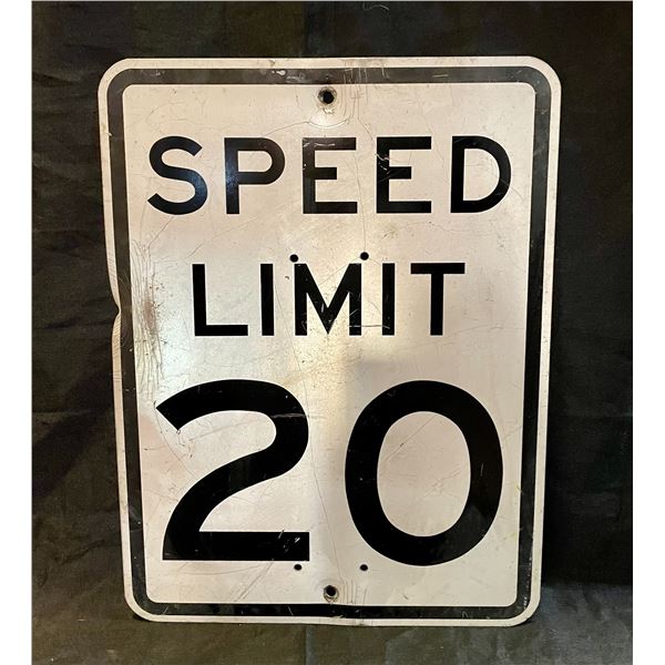 Speed Limit 20mph sign 24"H x 18"L