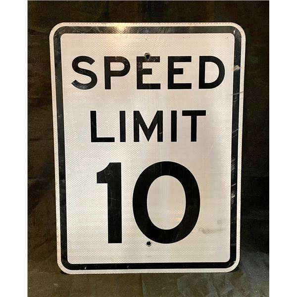 Speed Limit 10mph Sign 24"H x 18"L
