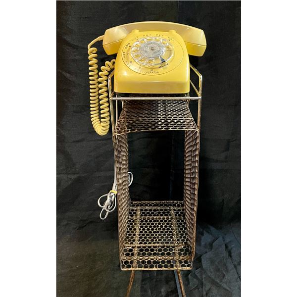 Vintage Rotary Phone on Stand