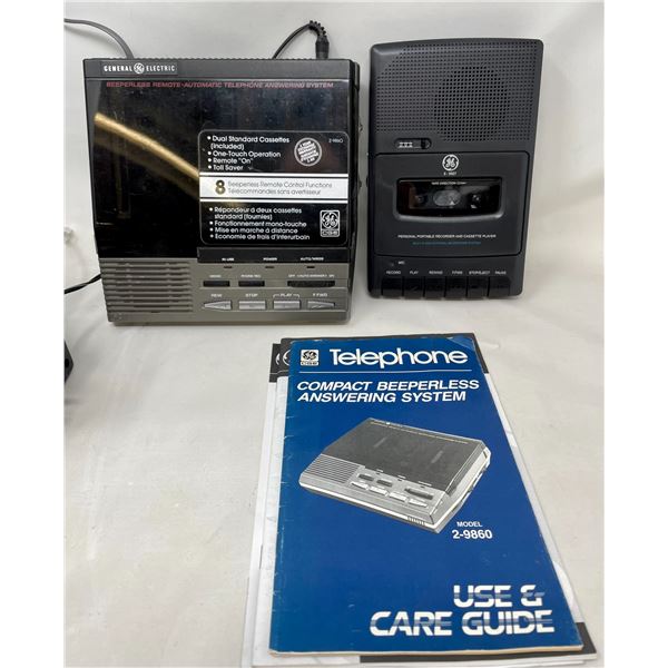 Vintage GE Answering Machine and Tape Recorder