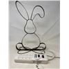 Image 1 : Timer Extension Cord, Metal Easter Bunny