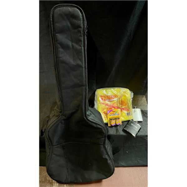 Guitar Case, Emergency Blanket, Bride & Groom Flasks, Kodak Film